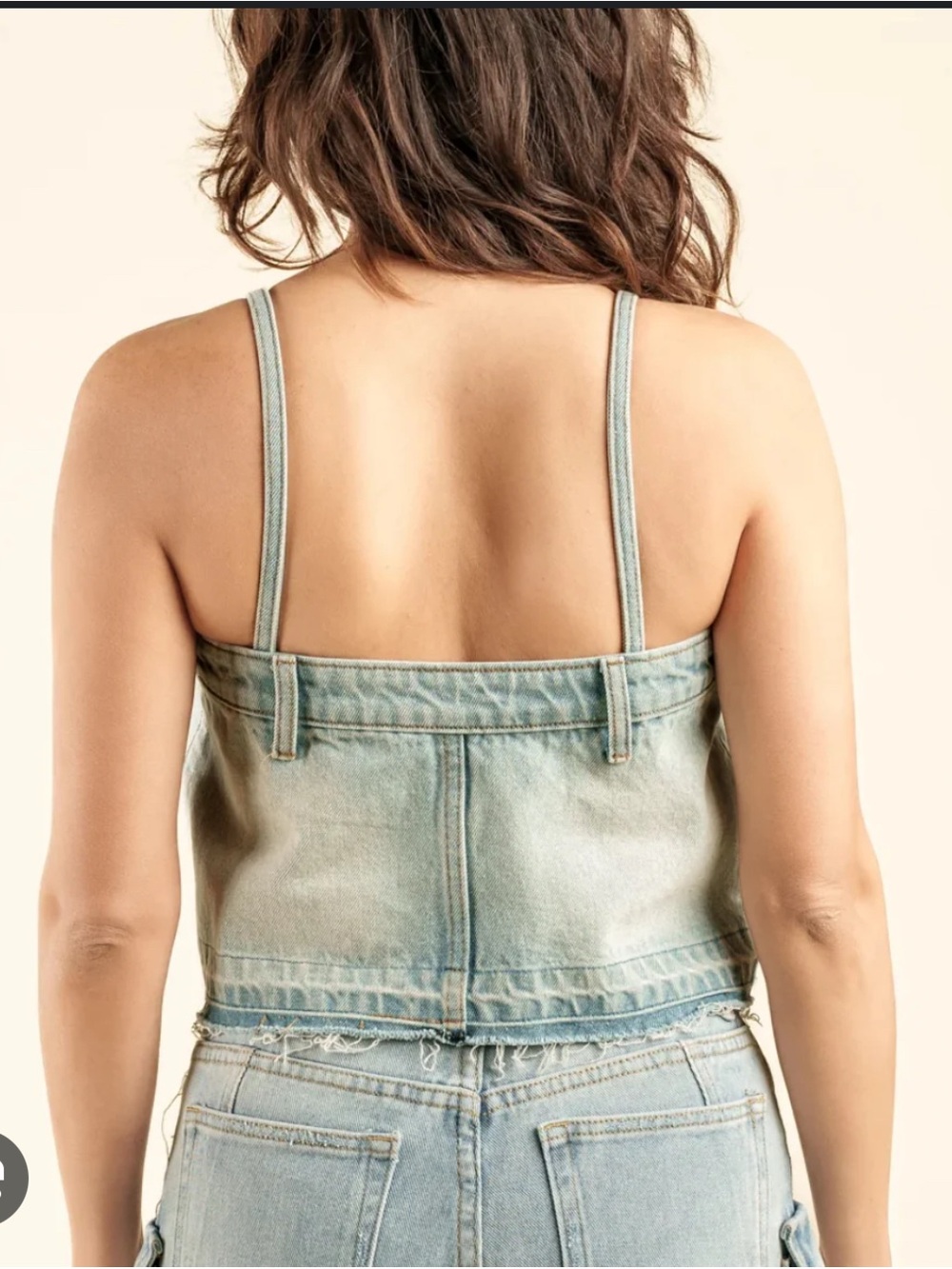Zara Light Blue denim tank - Women NWOT - Picture 3 of 10